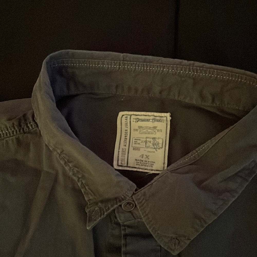 Gray button up
